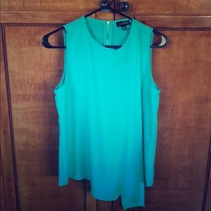 Sleeveless seafoam green blouse